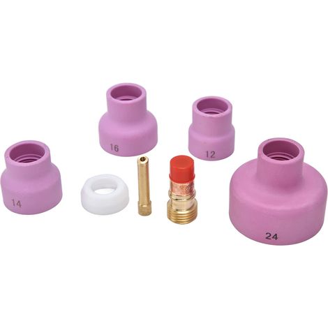 Lot 7 buses céramique TIG – bonne compatibilité – WP17/18/26 – accessoire soudage