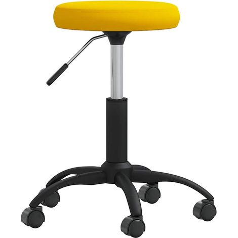 Maison Exclusive - Bürostuhl Drehbar Senfgelb Samt (1/5)