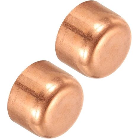Capuchon de Tuyaux Cuivre 2pcs, Bouchons d'Extrémité Raccord, Embouts Tuyau pour Soudage Raccordements Plomberie Tube Climatisation, 19.07x17mm (Diametre x Hauteur) - 7/8 Inch (1/5)