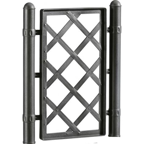 Spalliera antracite Modulare per Piante Rampicanti Grigliato in Plastica 43x52 cm con Giunti e Tappi Supporto Traliccio rete Divisorio Grigliato per Giardino e Balcone Made in Italy