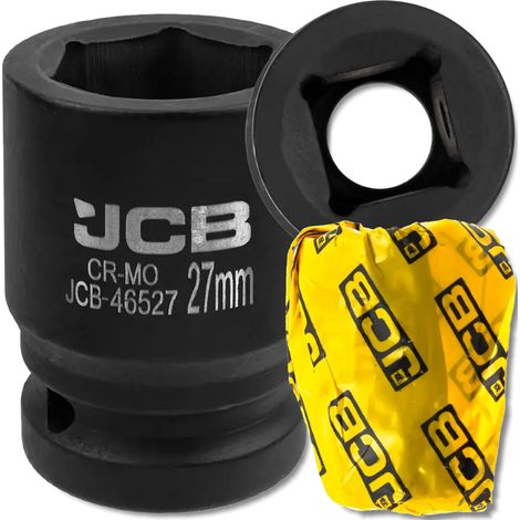 Bussola a impatto JCB da 3/4" 27 mm a 6 punte in acciaio Cr-Mo