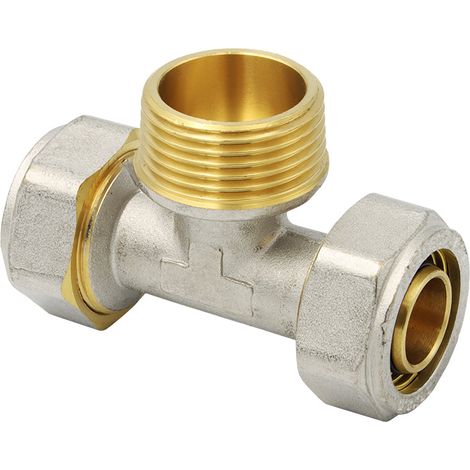Klemmring Schraubfitting T-Stück 26x3 mm 1 Zoll Aussengewinde (1/5)