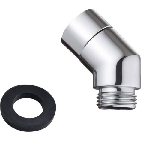 Adaptateur Coudé Douchette À Main - 135 Degres - Argent - 1 Piece (1/5)