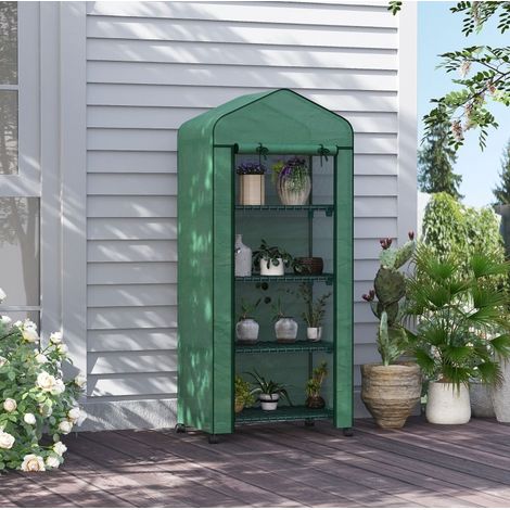 Serra da giardino mini in acciaio 69x50x165 cm OKMYHOME (1/4)