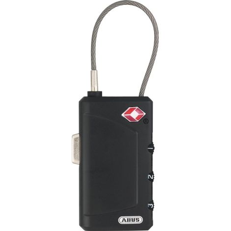 ABUS TSA-Zahlenvorhängeschloss, 30 mm, einziehbar, Blister (148TSA/30) (1/5)