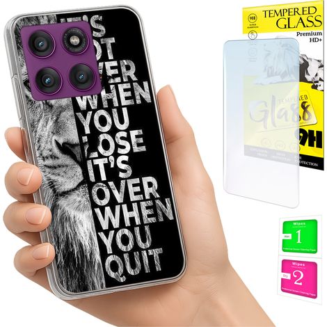 Funda para Motorola Edge 60 Pro con carcasa trasera y cristal 9H. (1/5)