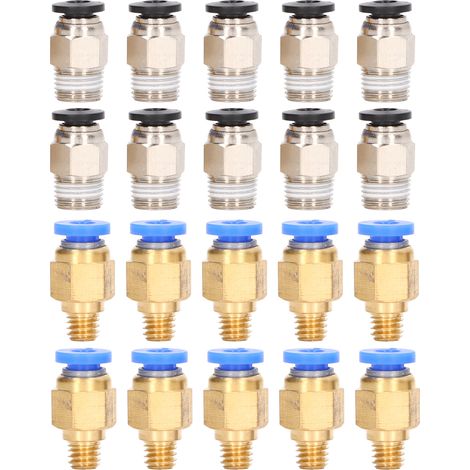 Ensemble de 20 connecteurs pneumatiques PC4-M6/PC4-10 pour imprimantes 3D, compatibles avec Creality Ender 3. (1/5)