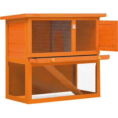Maison Exclusive - Casa de animales pequeños jaula conejera 1 pue (1/5)