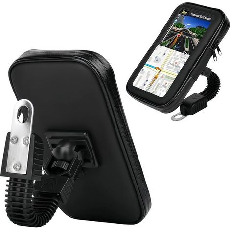 Funda impermeable para teléfono móvil de motocicleta, soporte universal giratorio de 360° para motocicleta (1/5)