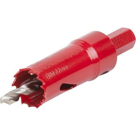 Wolfcraft – Scie à guichet 25 mm – HSS bimétallique pour bois, métal et plastiques – Profondeur de coupe 40 mm – Tige hexagonale 6 mm - MM 1 PC (1/5)