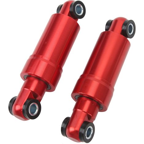 Lot de 2 amortisseurs pour trottinette électrique, 110 mm, en alliage d'aluminium, hydrauliques, avec système anti-vibrations arrière. (1/5)