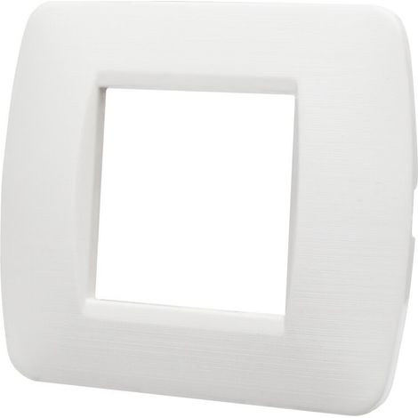 ETTROIT LN85201 2P Kunststoffplatte Space Series, kompatibel mit der Farbe Bticino Living Light Satin White