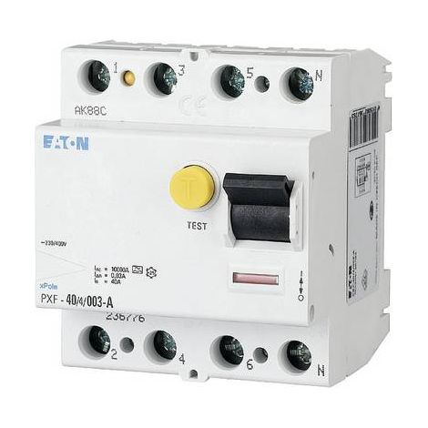 EATON 236779 FI DE DISJONCTEUR 4 PÔLES 40 A 500 MA PXF 40/4/0,5 A (1/2)