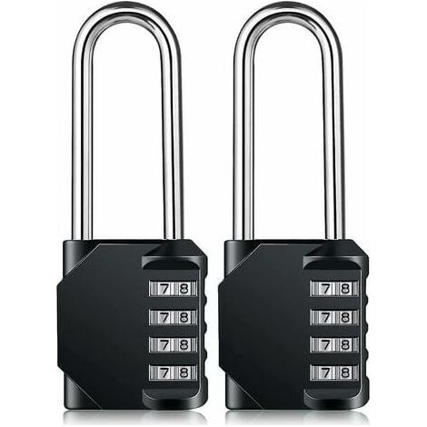 Combination Padlock Heavy Duty Lock - Weatherproof Padlock, Resettable Lock, 2.5inch Long Shackle 4-digit Zinc Alloy Combination Lock For Shed Fence G (1/4)