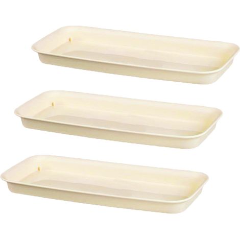 dessous de plat en plastique pour pots de fleurs, soucoupes rectangulaires, pour une utilisation intérieure et extérieure. (1/5)