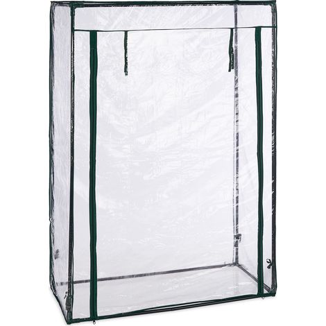 Serra per pomodori da giardino compatta 150 x 100 x 50 cm ventilazione ottimale protezione piante in PVC trasparente 130011252