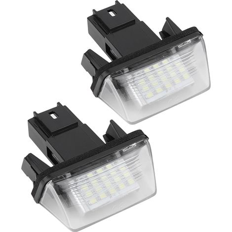 2 feux de plaque d'immatriculation LED 18 pour Citroen C3 2002-2009 gauche et droite (1/5)