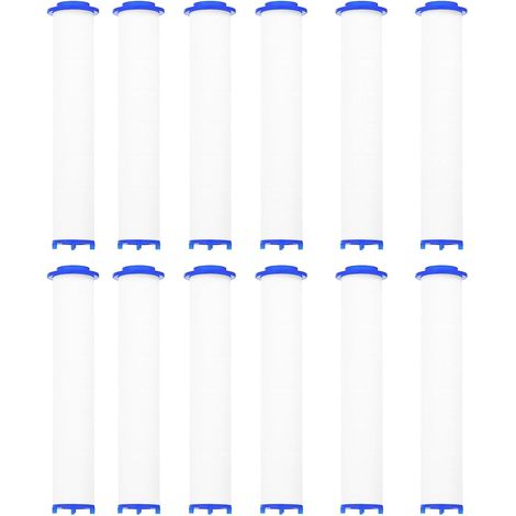 Lot de 12 filtres de pommeau de douche de 11,4 cm en coton PP de rechange haute pression pour ventilateur de douche (1/5)