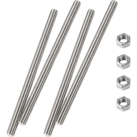 Tige Filetée M6 x 200 mm - Acier Inoxydable 304 - Pas de Vis 1 mm - Pour Fixations, Supports et Étriers - Lot de 4 (1/5)