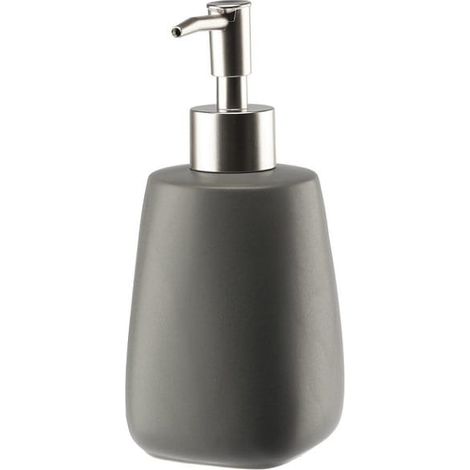 Seifenspender aus Keramik, pastellgrau, matt, 400 ml (1/4)