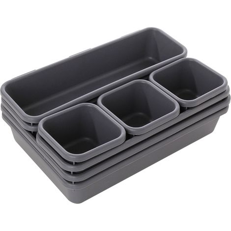 Organisateur de bureau créatif, boîte de rangement de bureau multifonctionnelle, organiseur de tiroir pour bureau, cuisine, salle de bain et maquillage. (1/5)
