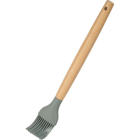 Brocha de repostería de silicona y bambú de 21 cm – Profesional – Resistente al calor – Cocina (1/4)