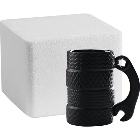 Tasse de grande capacité en céramique 450 ml avec cuillère et anse Tasses 3D pour voiture et bureau (1/5)