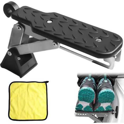 Gradino pieghevole per portiera auto con cuscinetto ammortizzatore - Gradino regolabile per camper - Universale - Carico massimo 250 kg - per SUV, camper, camion e Jeep