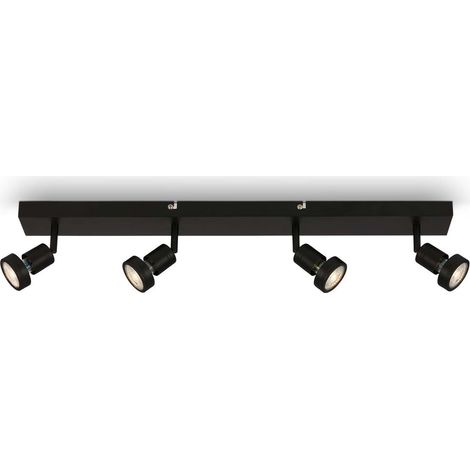 LED Deckenleuchte Deckenlampe Spots schwenkbar 5W 4xGU10 schwarz Briloner (1/5)