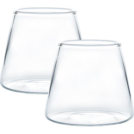 Ensemble de 2 verres, bord lisse découpé au laser, cristal transparent, pour whisky, bourbon, scotch, dégustation à domicile (1/5)