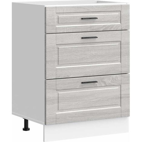 Maison Exclusive - Mueble bajo de cocina porto gris sonoma madera