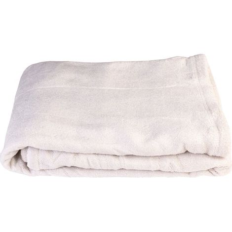 SANS MARQUE Plaid Paillettes ecru l. 130 x L. 170 cm (1/2)