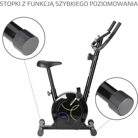 Magnetisches Heimtrainer-Fahrrad, Schwarz, Einstellbarer Widerstand