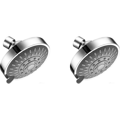 2X Pommeau de Douche, Pommeau de Douche à 5 Réglages avec Joint à Rotule Pivotant Réglable (1/5)