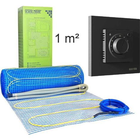 Kit de calefacción por suelo radiante 1 m², 170 W/m² + MST-9n termostato