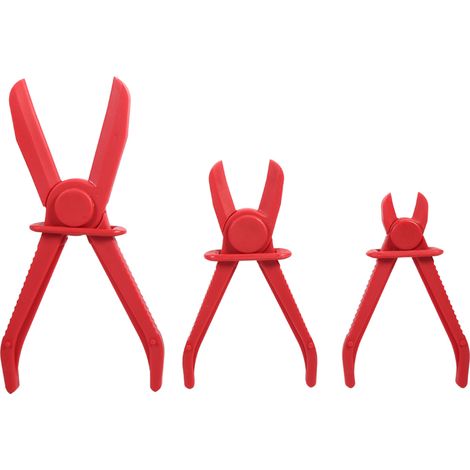 Lot de 3 pinces à collier de serrage en nylon pour durites de frein, carburant et eau, outil mains libres. (1/5)