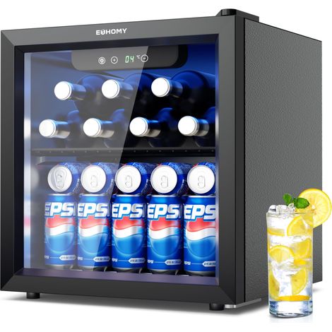 Réfrigérateur à boissons EUHOMY 37L,mini-réfrigérateur pour 55,pour la maison, le bar ou le bureau