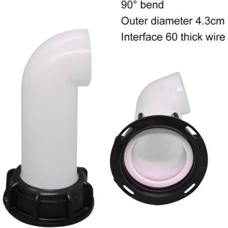 QORVA-Sortie de vidange avec écrou, robinet de réservoir d'eau, rallonge pour réservoir IBC 1000 l, rallonge pour eau de pluie, embout de tuyau d'arrosage, adaptateur universel pour robinet de réservo (1/3)