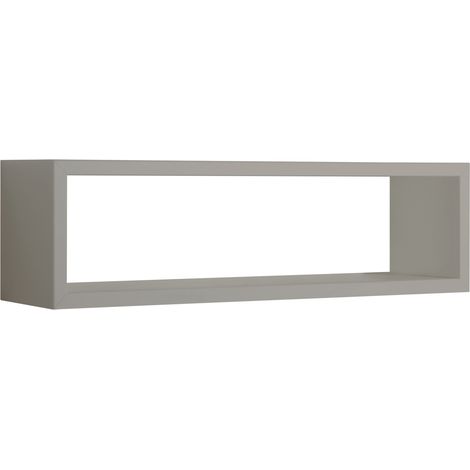 Étagère murale rectangulaire cube design moderne Regulus - Taupe (1/3)