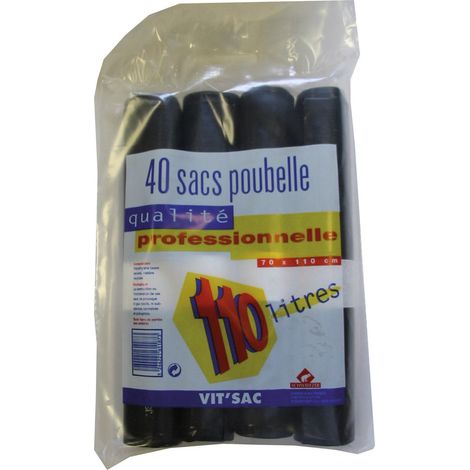 Sacchetto per rifiuti 110 L H 120 x L 75 cm - 40 micron