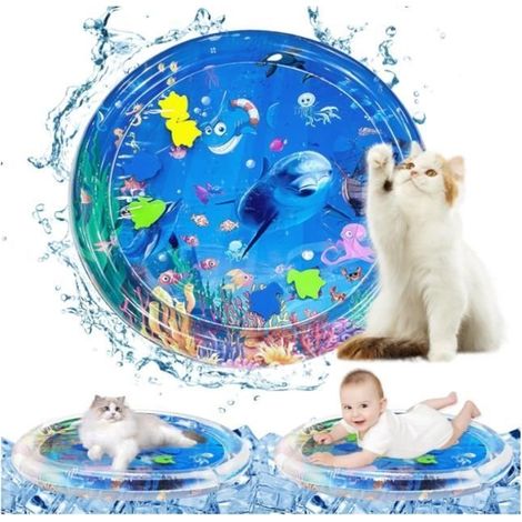 Sensorische Wassermatte für Katzen, multifunktionale Wassermatte für Katzenspielzeug, Sommer-Wassermatte für Katzen, Wassermatte für