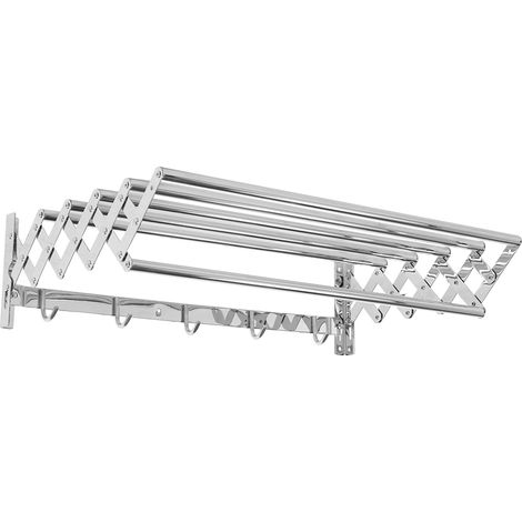 Porte-serviettes extensible en acier inoxydable, porte-serviettes de salle de bain, organisateur de rangement pour la maison et l'hôtel (1/5)