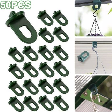 100 clip per serra - Robusti blocchi in plastica ultrasottili - Connettori per appendere piante (1/5)