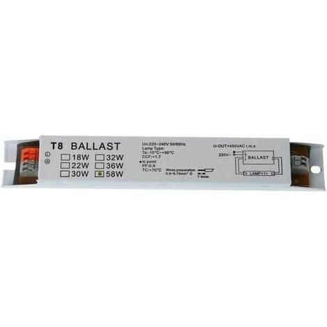 T8 220-240V AC 2x58W Ballast électronique à Large Tension Ballasts de Lampe Fluorescente Ballasts électroniques (1/4)