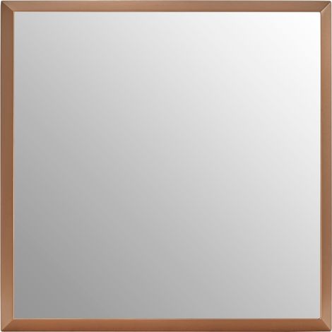 Premier Housewares Wall Mirror Bathroom / Bedroom / Hallway Wall Mounted Mirrors Small Square Wall Mirror With Gold Finish / Glass Mirrors For Living Room 4 x 43 x 43 (1/5)