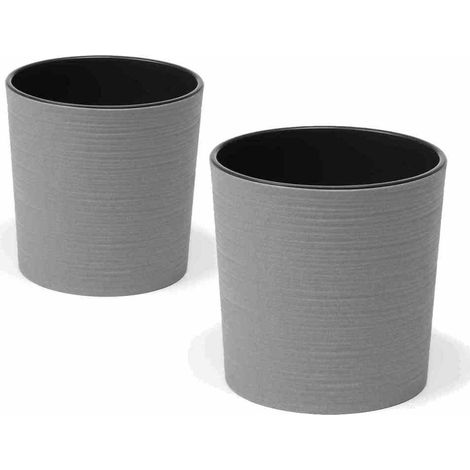 Pflanzgefäß LOCON 2er-Set grau (1/4)