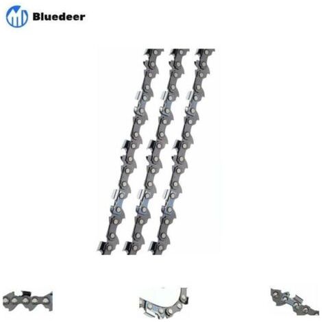 Lot de 3 Chaîne de tronçonneuse 3/8"LP 52 maillons 1,1mm 35cm Faible Rebond Compatible avec Bosch AKE 35 S AKE 35-19 S, Einhell, Husqvarna, Makita, Dolmar, Oregon et autres F Guide et chaîne (1/5)