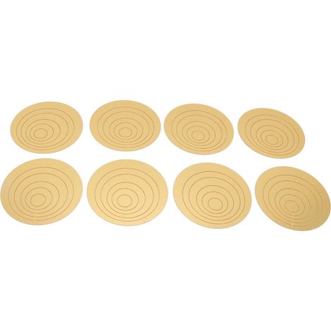 Lot de 2 stickers muraux 3D ronds miroir adhésifs en acrylique doré pour salon, chambre, cuisine, bureau, salle de sport (1/5)