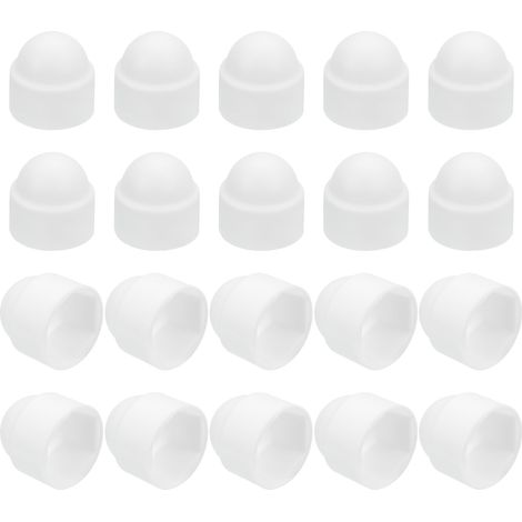 20 Pièces Capuchon de Protection pour Écrou M8x13x15mm (Blanc) (1/5)