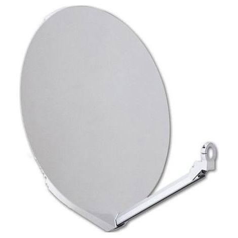 kit parabole blanche en fibre 80cm + convertisseur lnb universel
